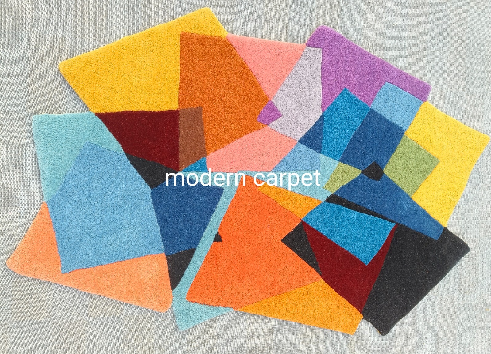 Irregular Shape Rugs Handmade 100% Woolen Hand Tufted For Home Decoration