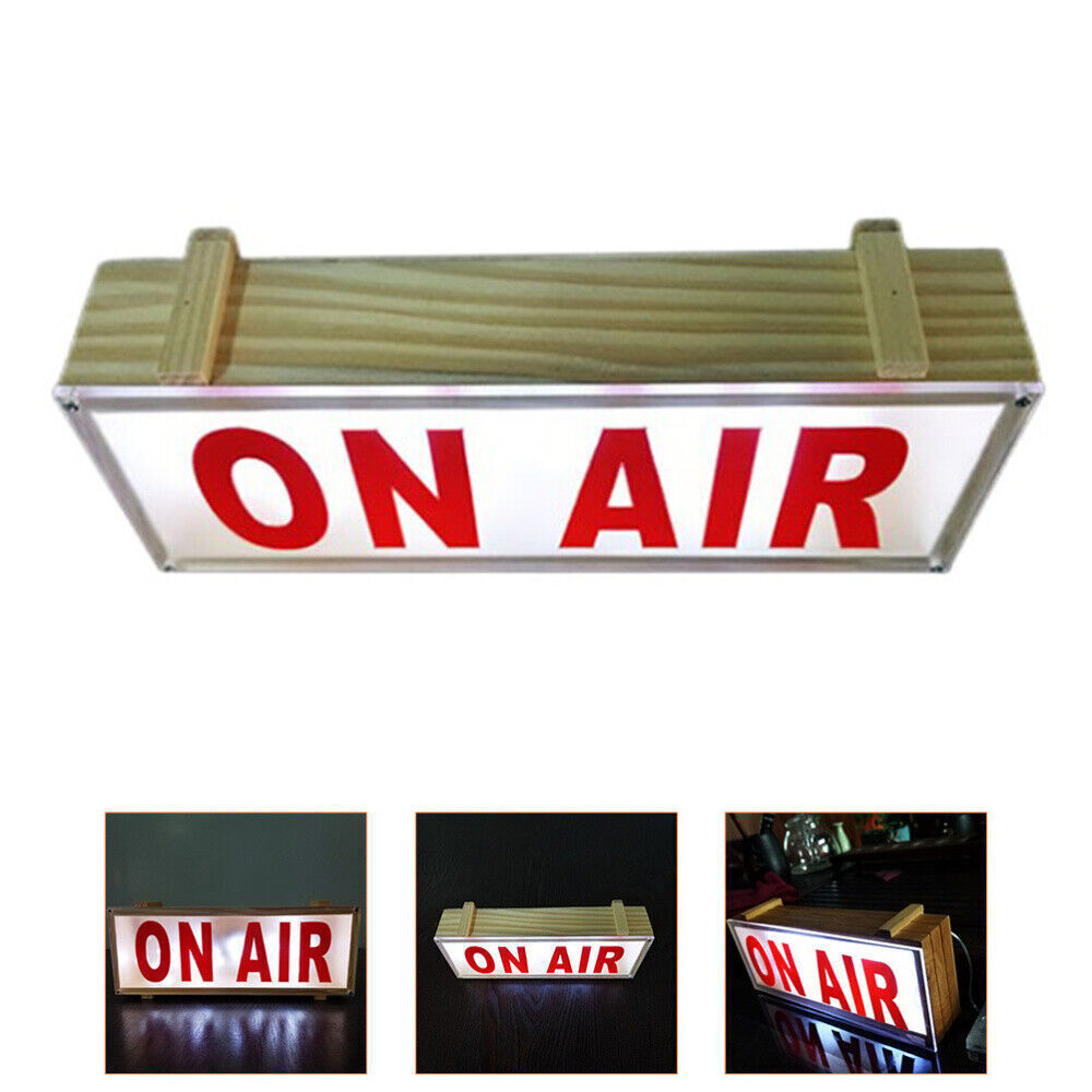 Battery Operated On Air LED Recording Studio Warning Sign