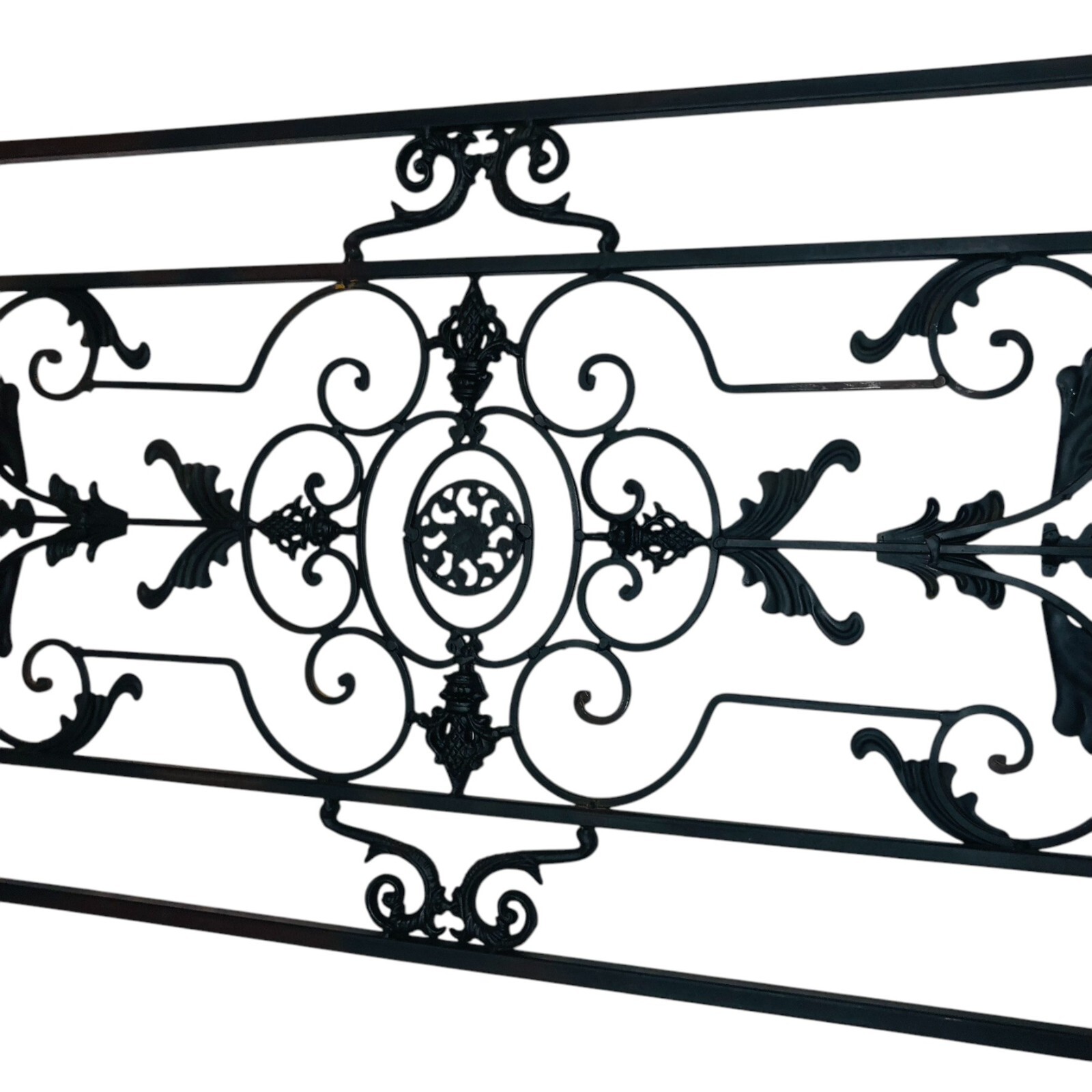 Wrought Iron Rectangular Rustic Wall Decor Scroll Design 39 in x 19.5 in