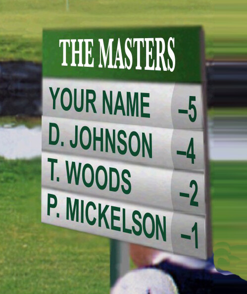 Zoobeedoos “Golf” SCOREBOARD PICTURE – 8×10 Personalized Print