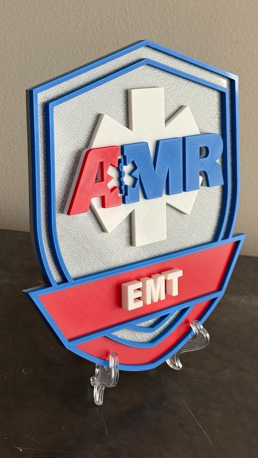 Paramedic Wall Art: AMR EMT 3D Embossed Plaque (Display or Gift)