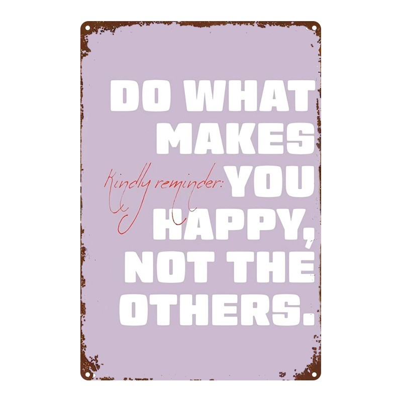 Purple Metal Sign 8×12 Inches White Text Vintage Decor