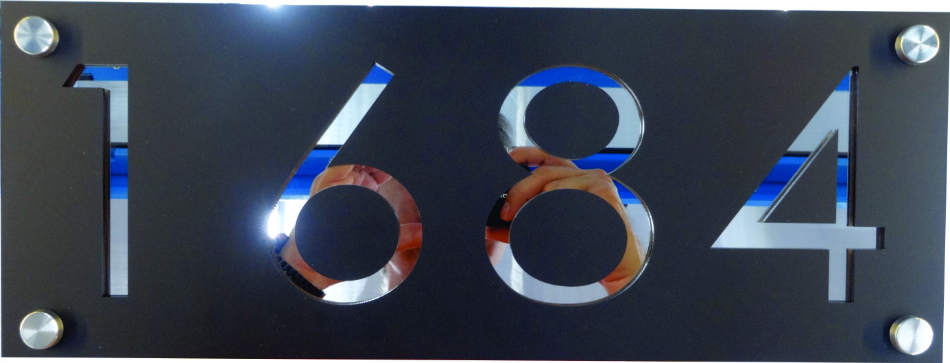 House Address, Modern House Numbers, Acrylic Colors, Business Address Horizontal