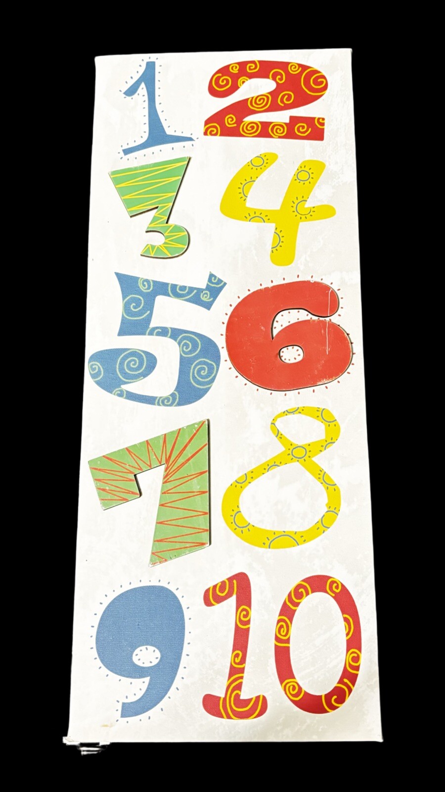 Classroom Wall Decor Set – Hobby Lobby Canvas Numbers & Wood Shapes 8″x20″