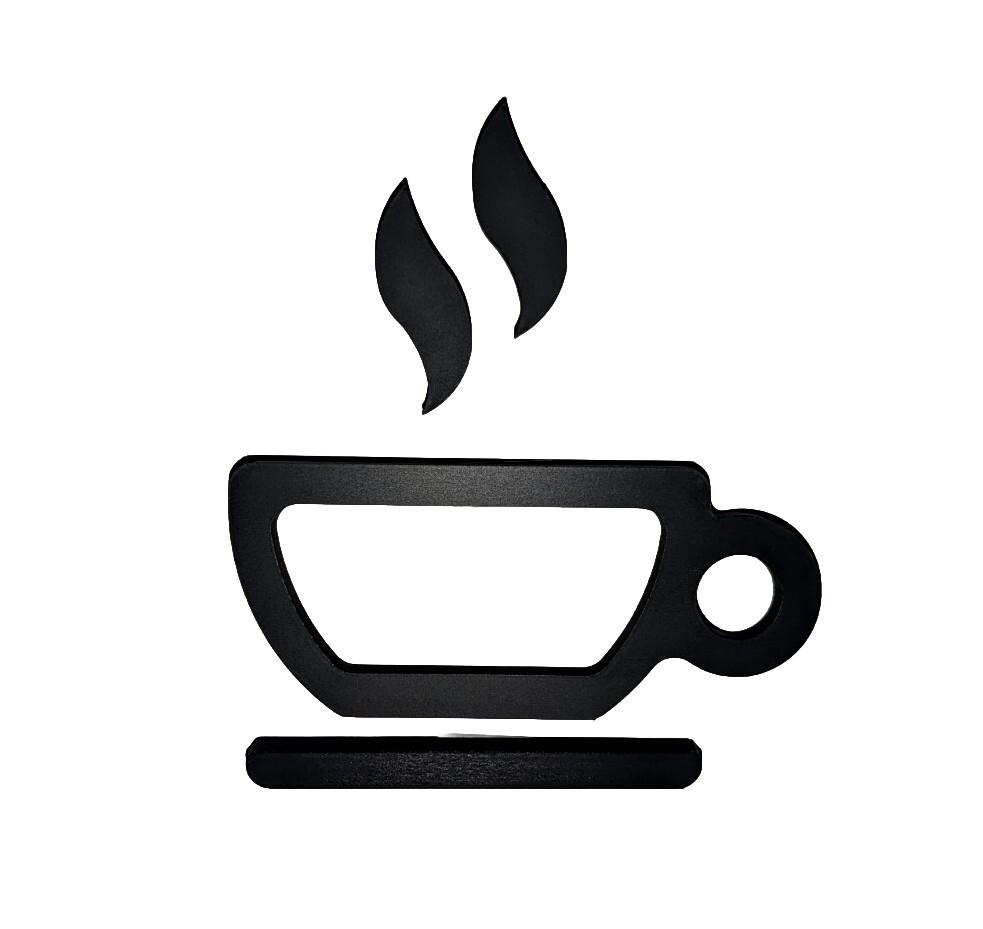 PLA Adhesive Coffee Kitchen Sign. Minimalist Art For Office And Home