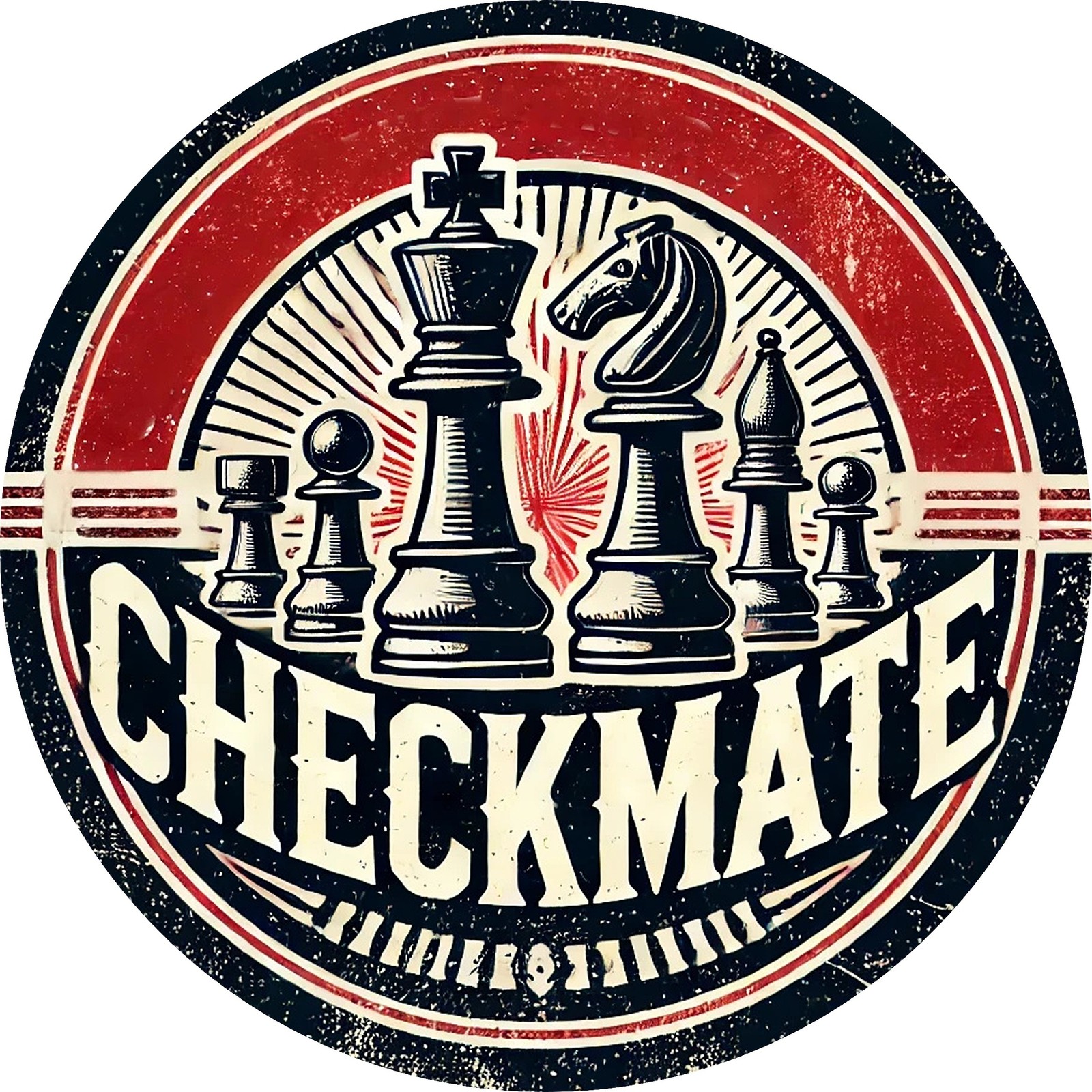Tin Metal Signs Vintage Chess Theme Metal Aluminum Wall Art Sign, 8×8 Inches, E