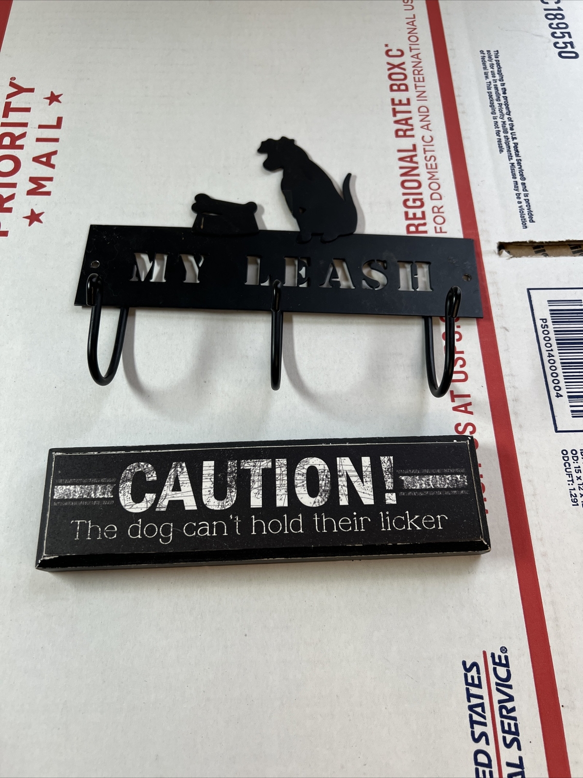 caution the dog cant hold their licker