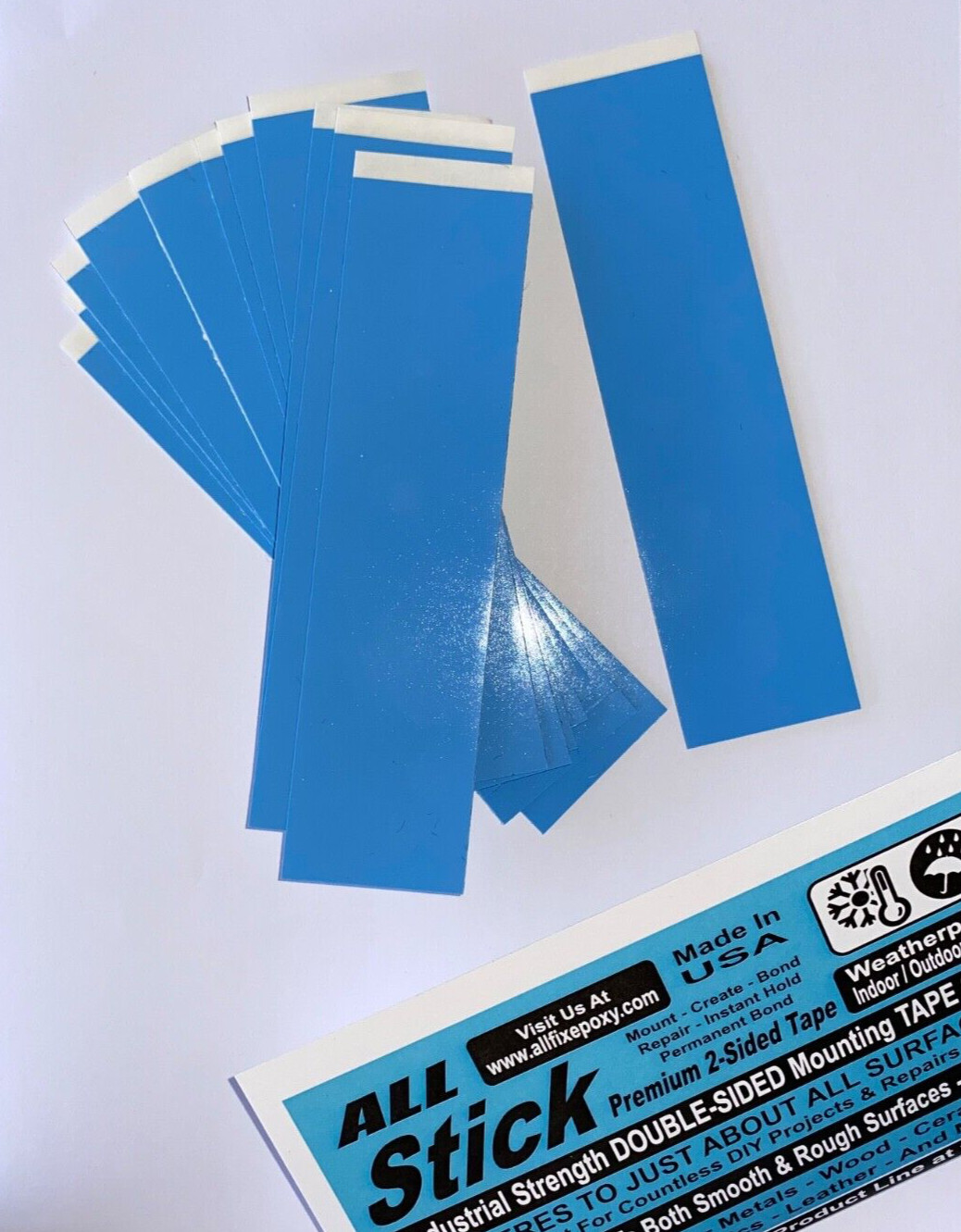 SUPER STRONG 2-Sided TAPE MOUNTING STRIPS – WALL SIGNS COLLAGE ART PICTURES 12PC