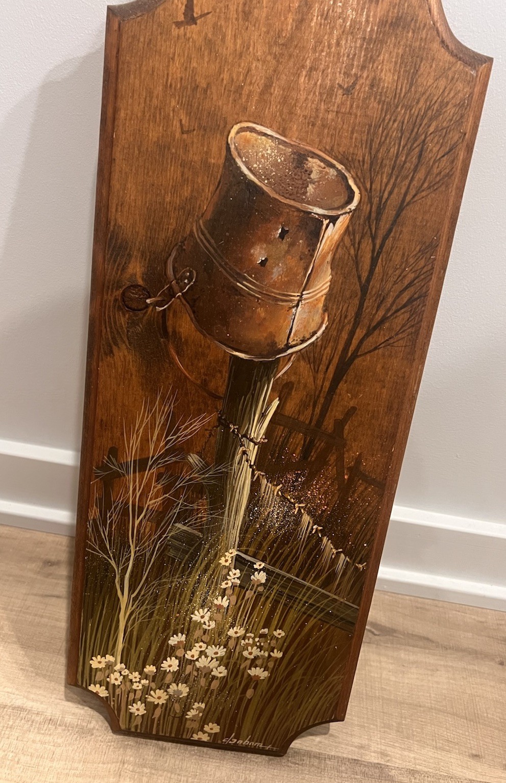 Vintage Hand Painted Americana Kitchen Wall Hanging Wood Plaque 13×7