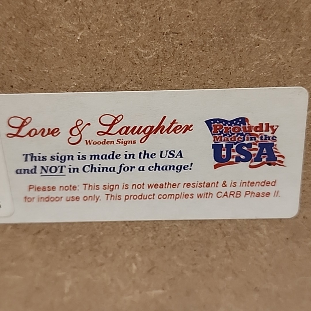 Love & Laughter wooden Harley-Davidson Aruba sign 10.5 X 7 In Motorcycle Beach