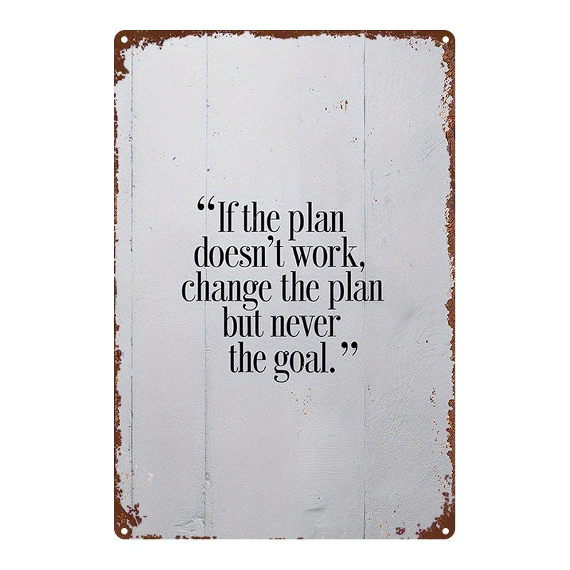 Vintage Metal Wall Sign 8×12 Inches Inspirational