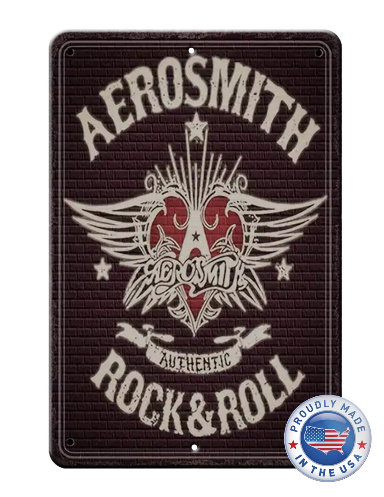 Vintage Look Reproduction Design AEROSMITH Rock Band Aluminum Sign 8 x 12