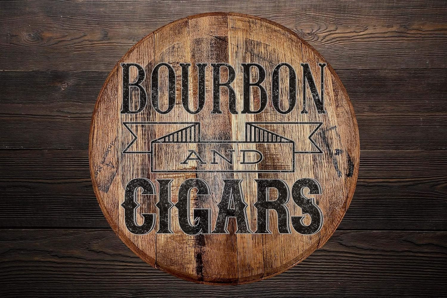 Whiskey Barrel Head Bourbon Cigars Whiskey Wealthy Casino Tobacco Wall Decor Bar