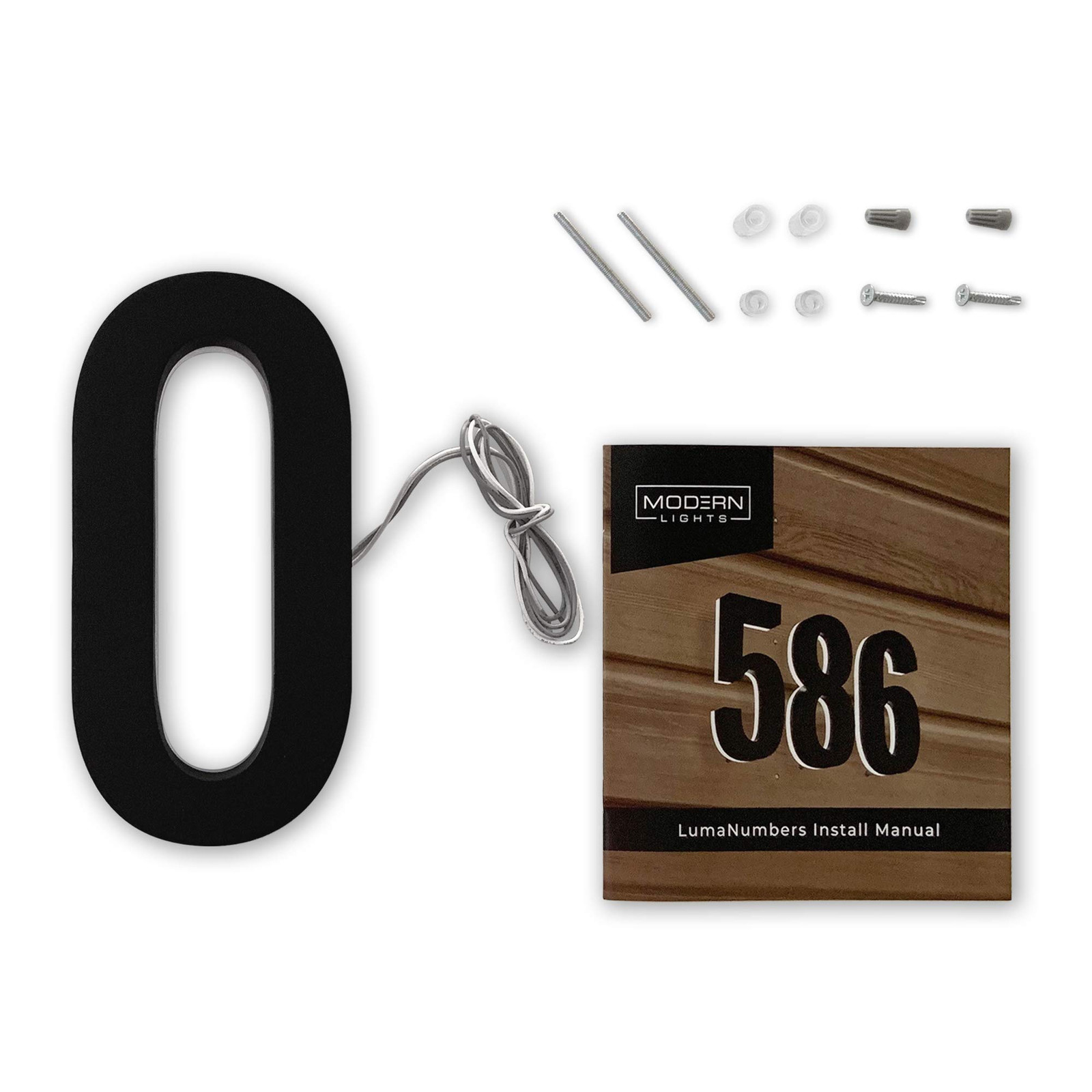 7 Inch LED House Numbers, ABS-Polymer, Premium Quality, Backlit LED 5000K Ill…