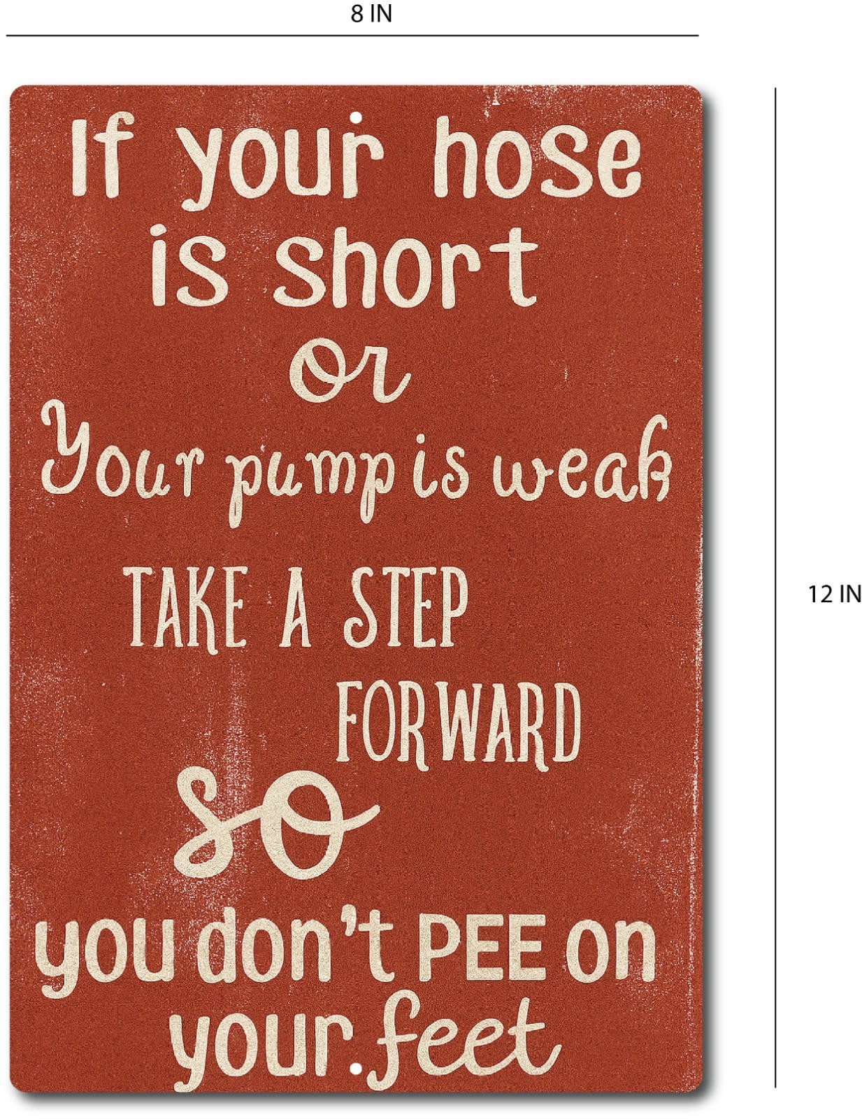 Bathroom Tin Sign Funny Aluminum Wall Decor Man Cave Vintage 8×12