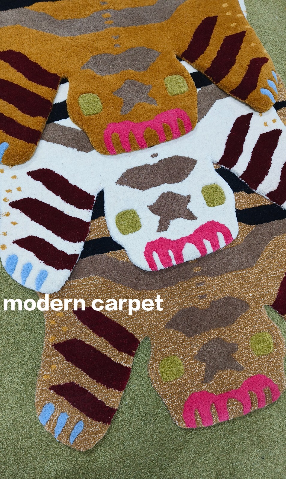 Tibetan Tiger Rugs 2×3 Feet Handmade 100% Woolen Hand Tufted For Home Decoration