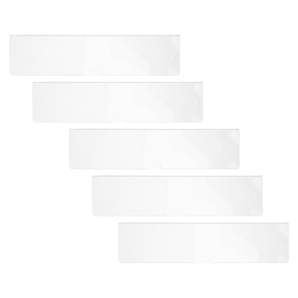 5Pcs Reusable Acrylic Door Nameplate Holder with Double Sided Adhesive for Home