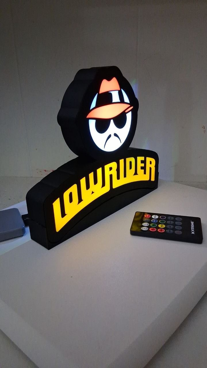 Lowrider LED Light Box Custom Garage Decor USB Powered Remote Control