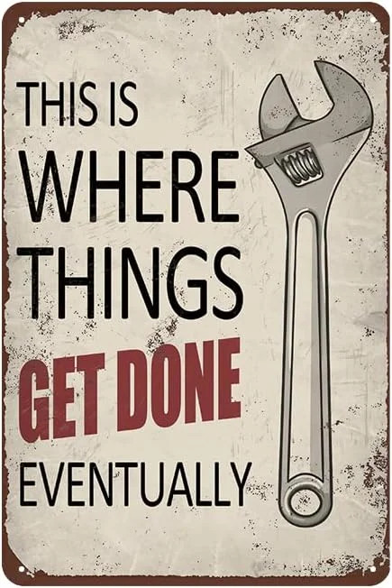 YOYI ART Vintage Garage Decor for Men – This is Where Things Get Done Eventually