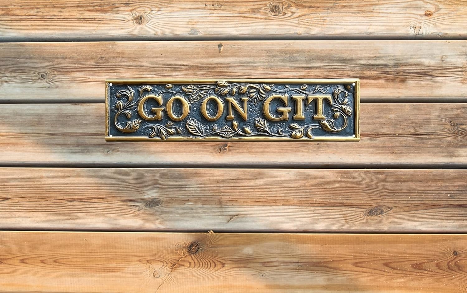 Go On Git Street Sign Retro Funny Wall Decor Metal Tin Signs Fall Season Horror