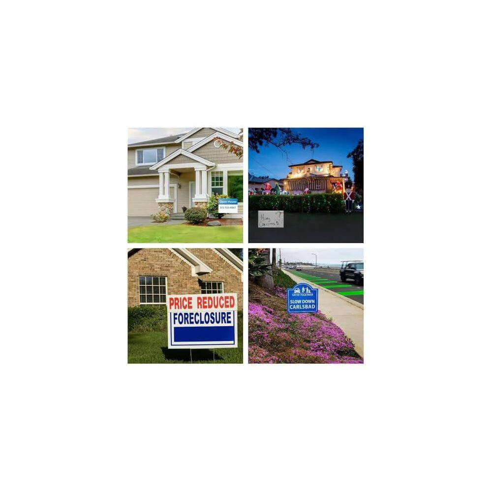 10 Pack 18 X 12 White Corrugated Plastic Sign Boards Double Sided for Events