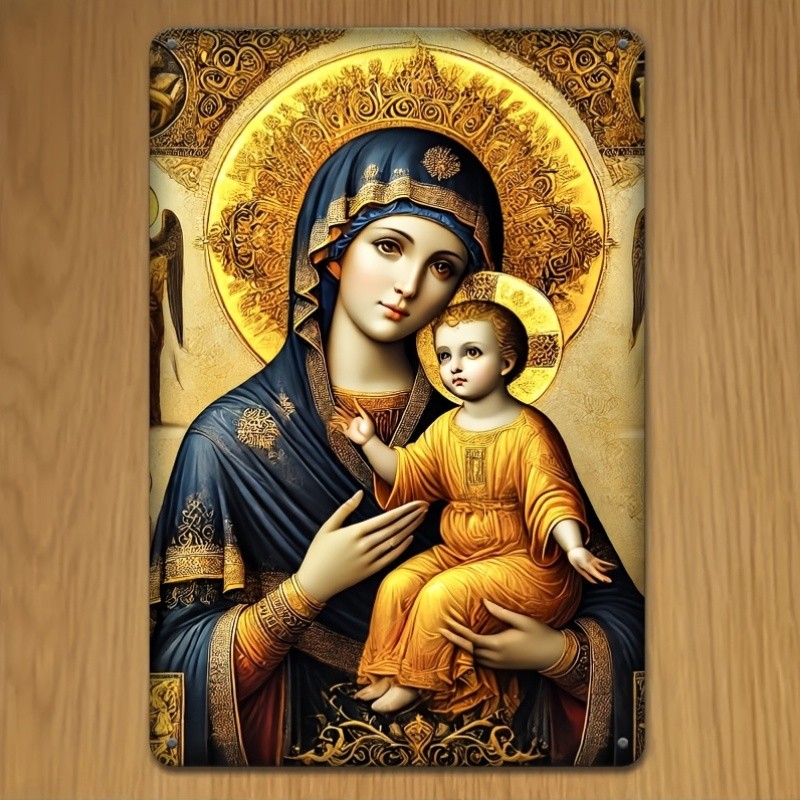 One Piece, Our Eternal Helper Women, Russian Orthodox Icon Metal Tin Signs