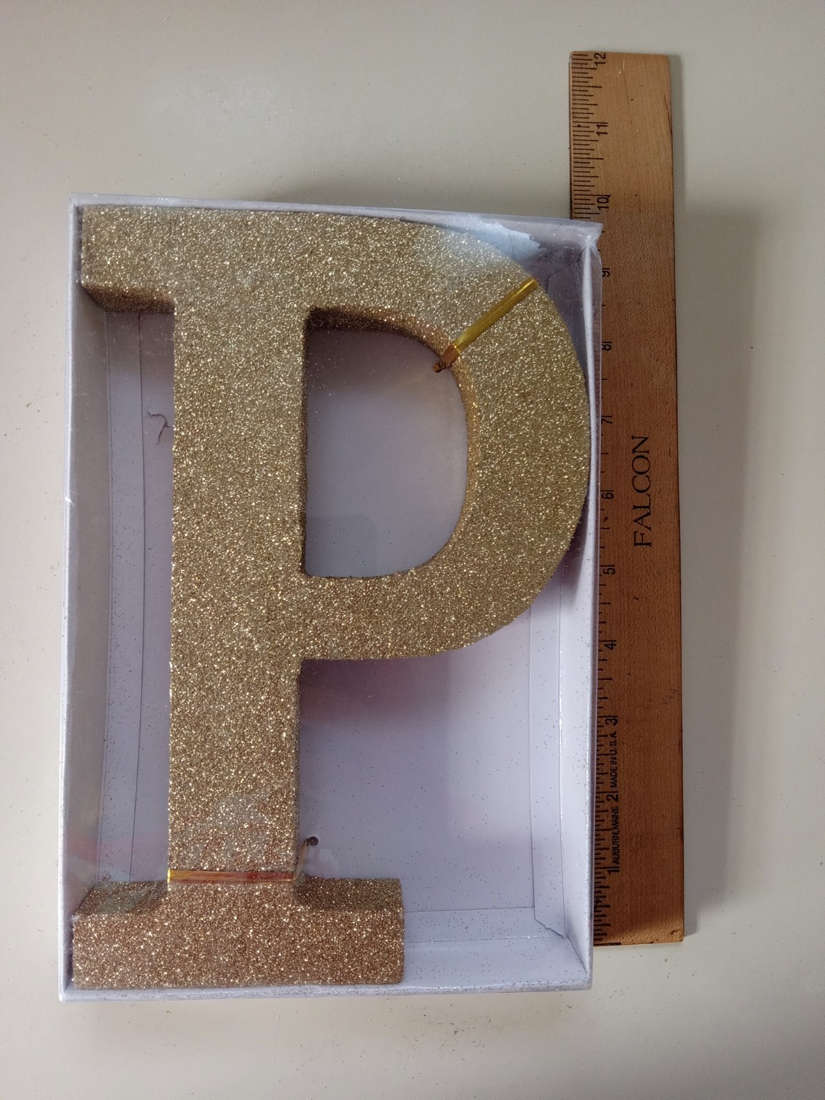 🌟Gold Glitter Letter – P: Home Decor And Decoration (9 in. X 6 in.)