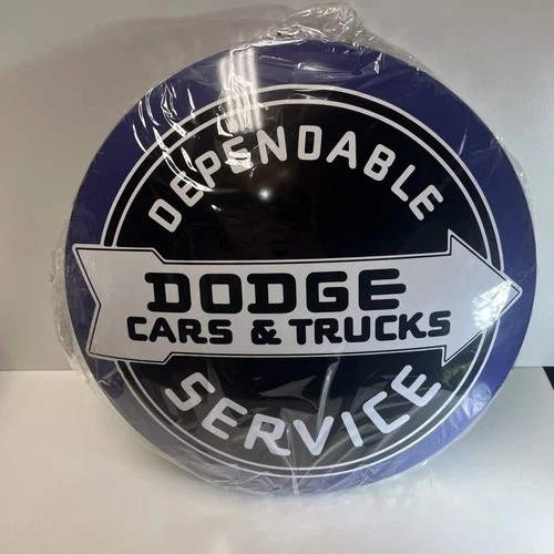 16 inch Dodge Cars & Trucks Dome Metal Sign