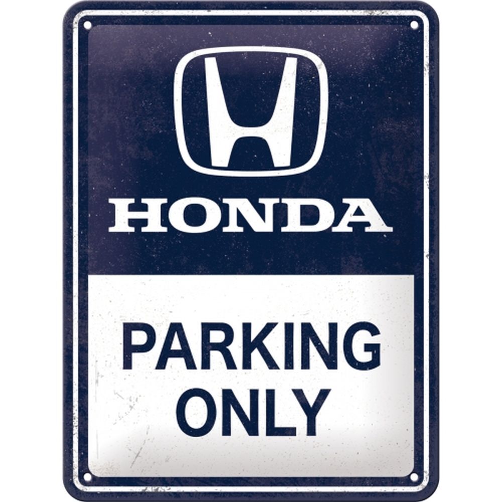 tin sign, metal sign, decorative sign 6 x 8 in – Honda AM – Parking Only