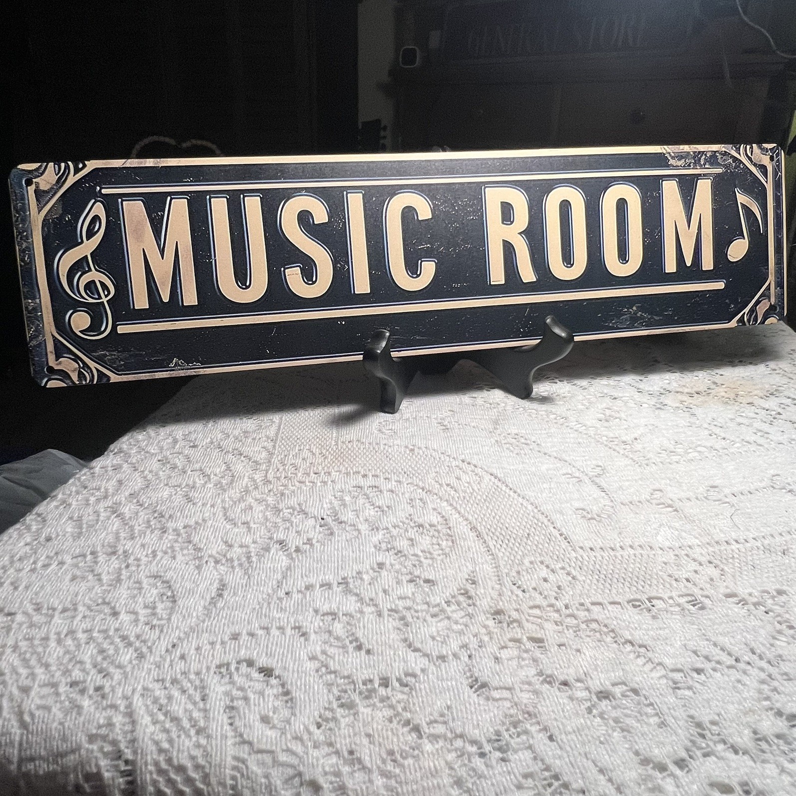 Vintage Style “Music Room” Metal/tin Sign/Decor For Anywhere/Home Studio Office