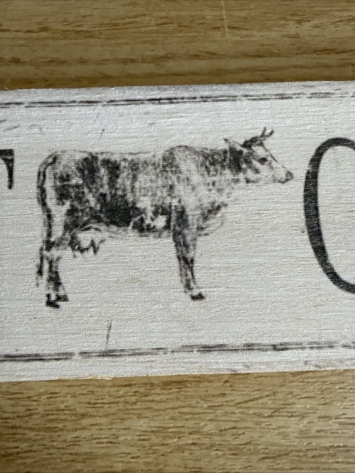 Distressed Farmhouse SWEET CREAM CREAMERY Milk COW Coffee Bar SIGN 7.5”
