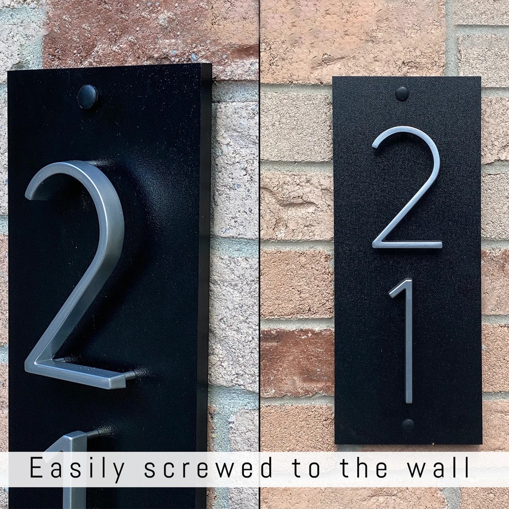 Vertical House Number Sign Modern House Numbers Horizontal House Number Plaque