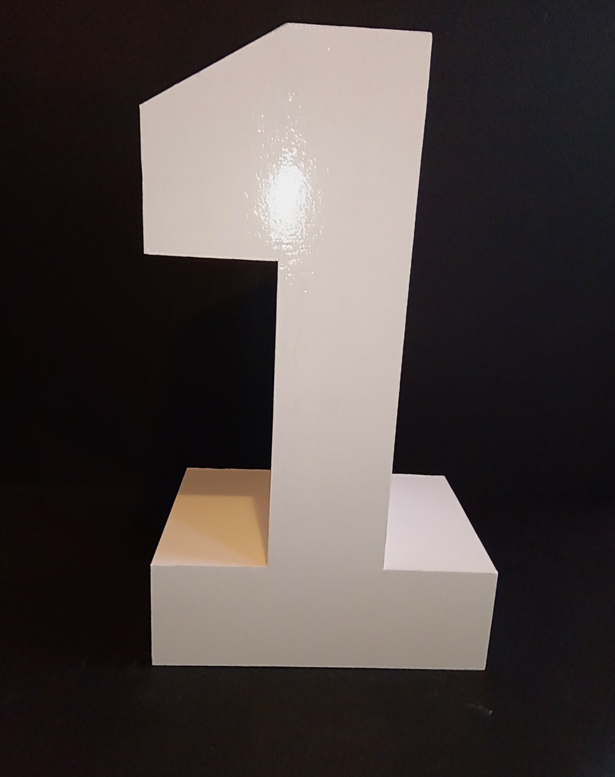 BIG 31″ White Wooden NUMBERS – Decor Display 3D Signs Columns Birthday, from 0-9