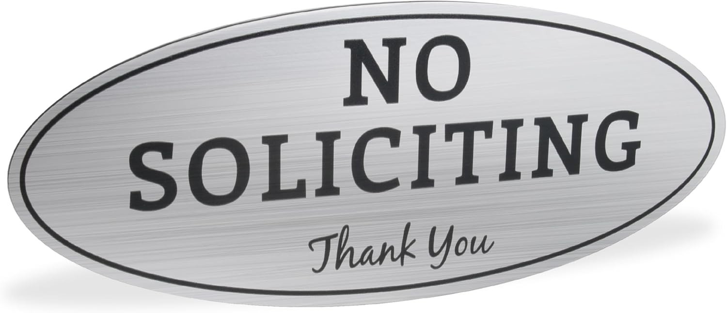 No Soliciting Sign for House or Business – Durable Indoor/Outdoor Sign – Easi…