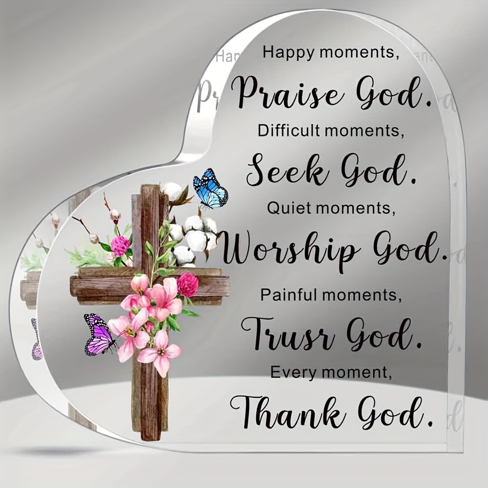 Every Moment Trust God Love Acrylic Plaque Christian Faith Comfort Keepsake Gift