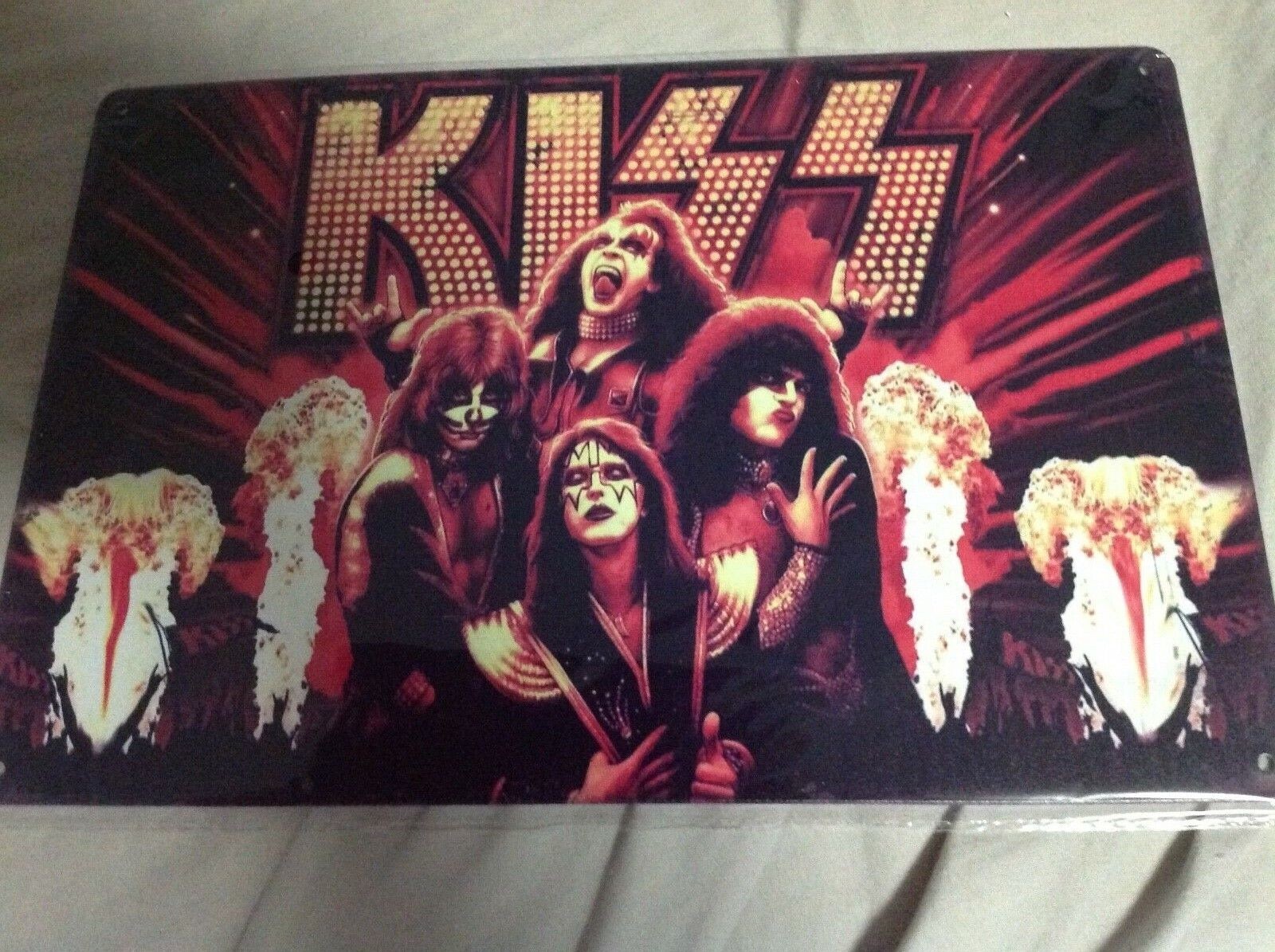 Rock Band Tin Signs..Kiss..Sabbath..Bowie..Alice in Chains & More