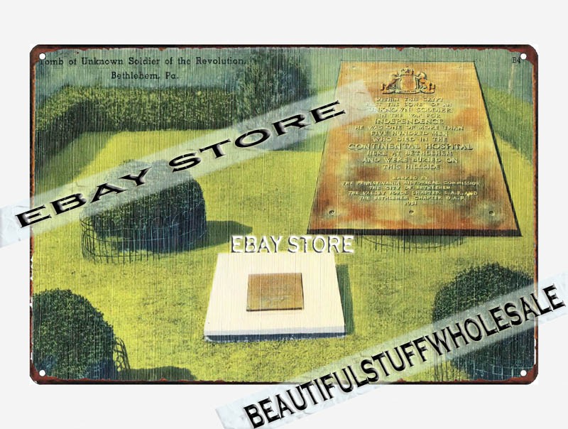 1930-45 Tomb of unknown soldier of revolution, , Pennsylvania tin sign