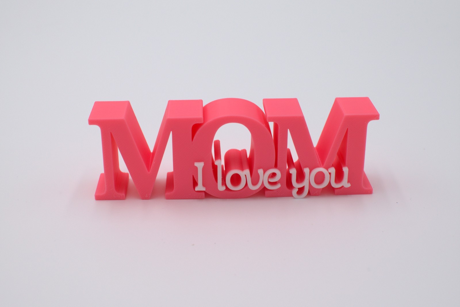 Mother’s Day MOM Sign – I Love You Mom Desk Decor – Shelf Display