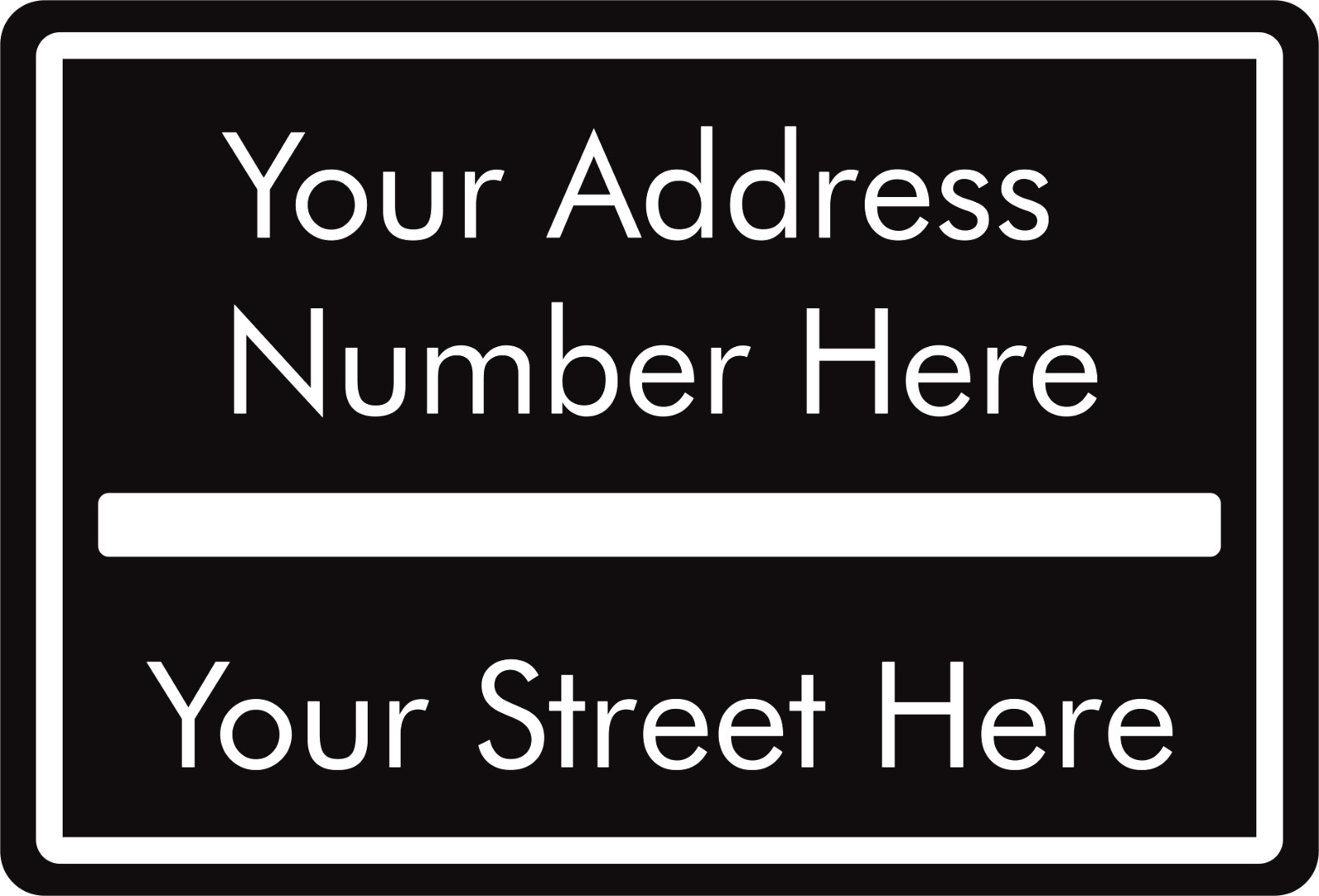Custom Address Aluminum Metal Sign Customized W/ Number and Street 8″ x 12″ Size