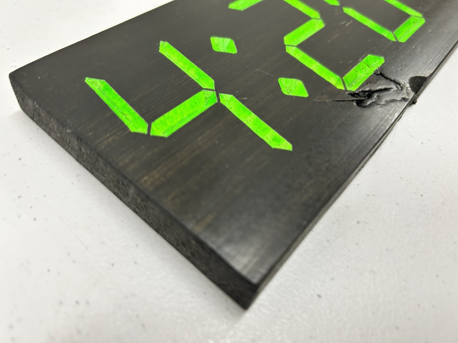 Handcrafted Wooden Time is 420 Faux Digital Clock Marijuana Carved Handmade Sign