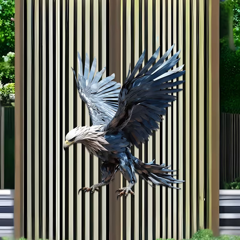 Metal Eagle Wall Decor Flying Eagle Hawk Bird Metal Wall Art Sculpture Sign
