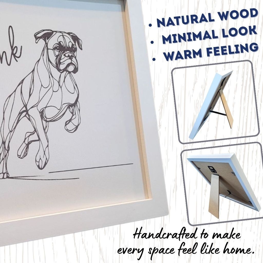 Personalized Dog Paw Memorial Sign Laser Engraved Pet Loss Gift on Wood in Frame