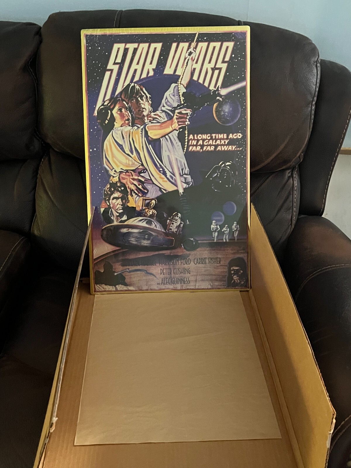 STAR WARS MOVIE POSTER A NEW HOPE METAL/TIN SIGN 15×24! RARE! NEVER BEEN USED!