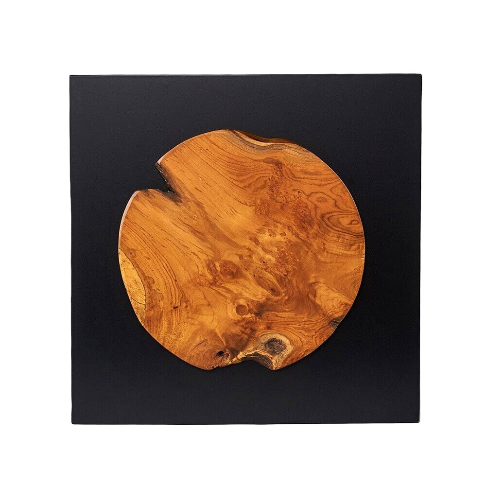 Rustic Teak Wood Wall Decor 17”x 17” Farmhouse Live Edge Wall Art Decor Gifts