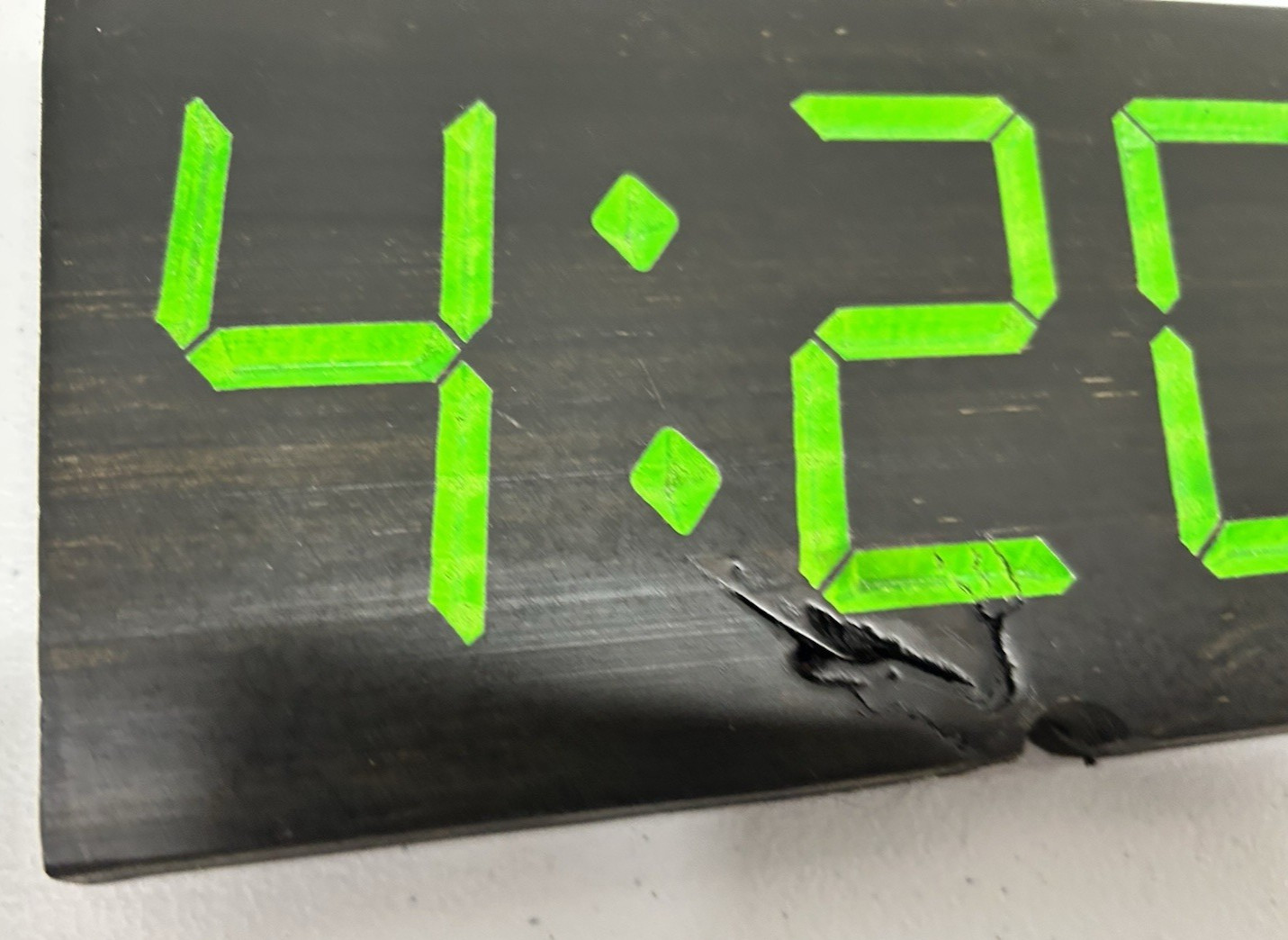 Handcrafted Wooden Time is 420 Faux Digital Clock Marijuana Carved Handmade Sign