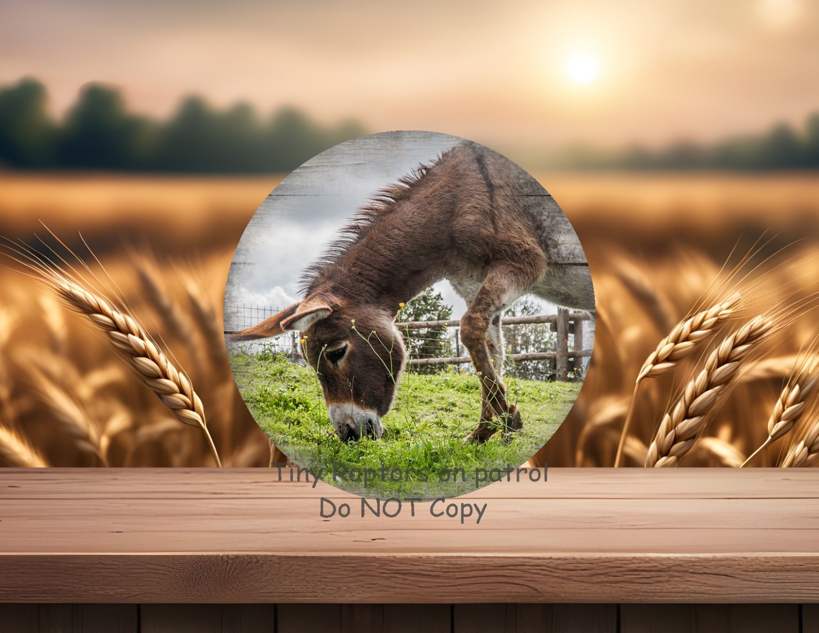 Donkey~Farm~ 10 inch~ Metal~ Round ~Sign~ FREE shipping~ CHOICE~ Gifts~Spring