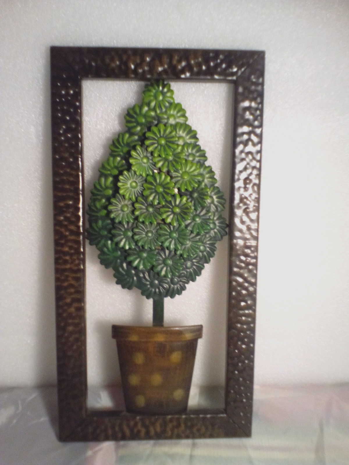 Tree in a Pot Topiary for Wall Made of Metal 13” x 7”