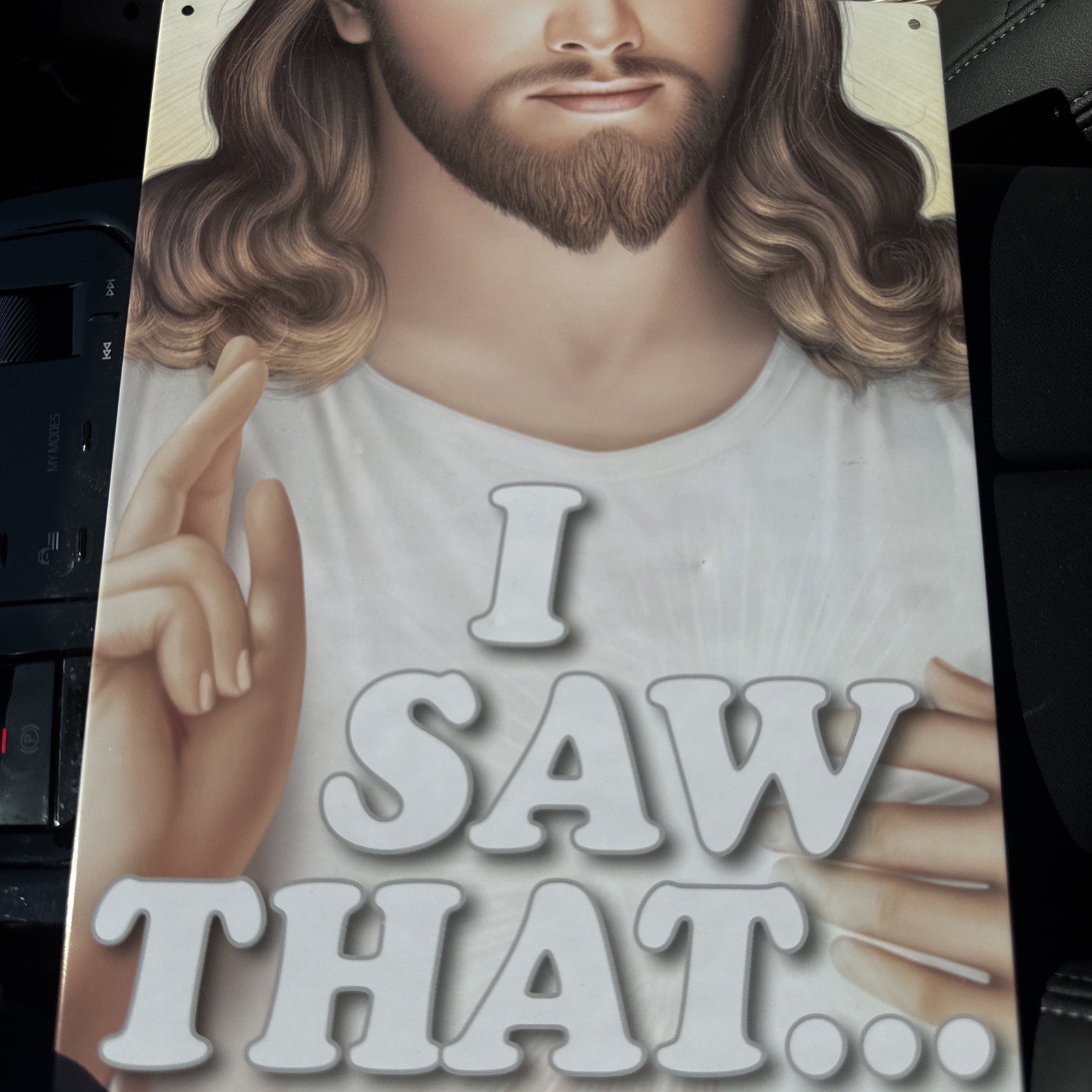 Metal Tin Sign “I SAW THAT” Jesus is watching you! Religious Wall Decor #D-01