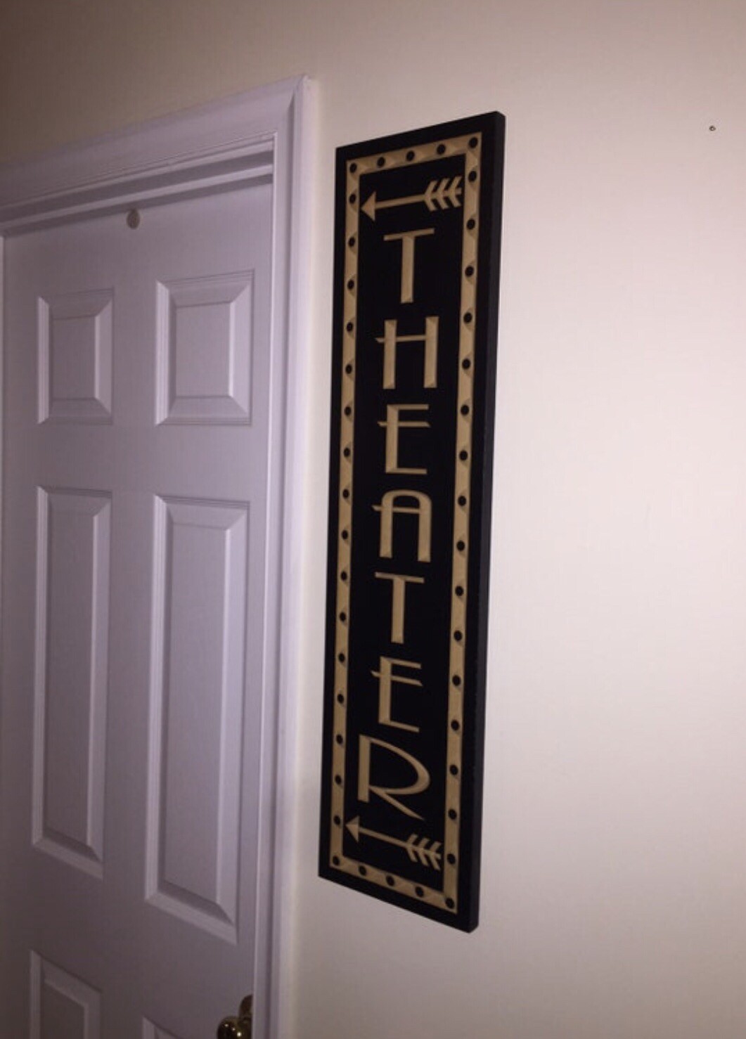 Movie Cinema Room Home Theater Decor Man Cave Sign Gift Movie Room ARROW LEFT