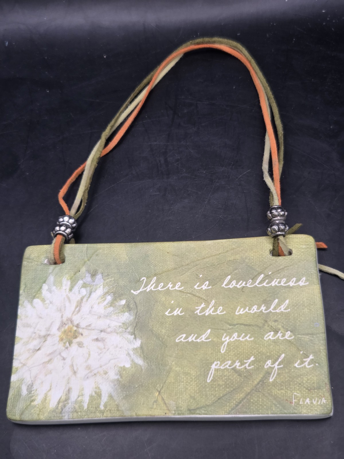 Silvestri Dolomite Plaque There Is Loveliness In The World And You Are Part Of